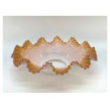 VICTORIAN CASED GLASS BRIDES BOWL