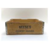 NEESES SAUSAGE WOODEN DELIVERY CRATE