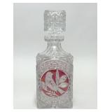 VTG RUBY HOFBAUER BYRDES GERMAN CRYSTAL DECANTER