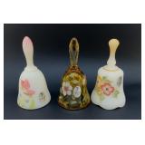 3 FENTON BELLS WITH ORIGINAL STICKERS