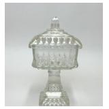 VTG JEANNETTE CLEAR GLASS WEDDING BOX