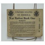 UNITED STATES WAR RATION BOOK ONE WWII