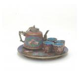 VTG MINIATURE CLOISONNE TEA SET