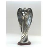 BRUSHED SILVER ANGEL SCULPTURE15"