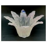 PINK MURANO FLOWER BOWL 4"
