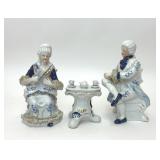 VTG 3 PIECE SET PORCELAIN VICTORIAN STYLE COUPLE