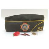 NC MILITARY VFW 3074 HAT, MEDALS