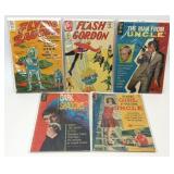 5 ASSORTED ALIEN, SPY, SUPERHERO COMICS