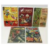 5 ASSORTED WALT DISNEY AND ADVENTURE COMICS