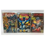 3 ASSORTED DC COMICS BATMAN, STAR TREK