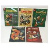 5 ASSORTED WALT DISNEY, DONALD DUCK, COMICS