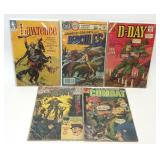 5 ASSORTED WARRIOR AND COMBAT COMICS