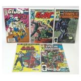 5 ASSORTED MARVEL COMICS, G.I. JOE TRANSFORMERS