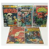5 ASSORTED MARVEL DC COMICS MONSTERS