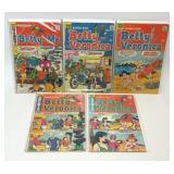 5 ASSORTED ARCHIE SERIES COMICS BETTY AND VERONICA