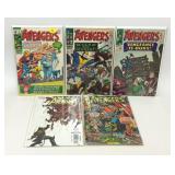5 ASSORTED MARVEL COMICS THE AVENGERS