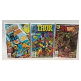 3 ASSORTED BATMAN THOR BAT THING COMICS