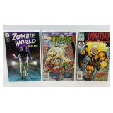 3 ASSORTED COMICS ZOMBIE WORLD SABRETOOTH