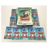 9 UNOPENED PACKS COMPLETE AVENGERS TRADING CARDS