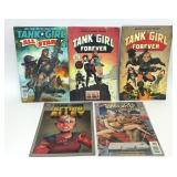 5 ASSORTED TANK GIRL COMICS