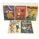 5 ASSORTED DELL COMICS TV FUNNIES CARTOONS