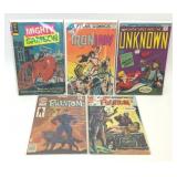 5 ASSORTED SUPERHERO WARRIOR COWBOY COMICS
