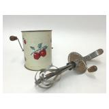 VTG BROMWELLS SIFTER & HAND CRANK EGG BEATER