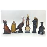 6 ASSORTED BROWN COUNTRY THEME AVON BOTTLES