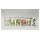 6 VTG 1970s WELCHES JELLY LOONEY TUNES GLASSES