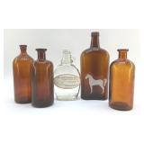 APOTHECARY JARS, HORSE JAR, NC SYRUP JAR
