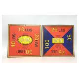 2 VTG 1930s CARDBOARD ICE ADVERTISING SIGNS