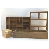 WOODEN STORAGE/DISPLAY BOXES