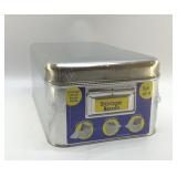 4 NESTING METAL STORAGE BOXES SEALED