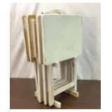 Whitewashed painted TV tables