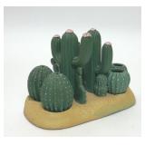 CACTUS THEME NAPKIN HOLDER SALT PEPPER SHAKERS