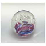 VTG SWIRL AND BUBBLE PAPERWEIGHT 3"