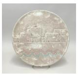 ROUND SOUTHWEST PUEBLO DECORATIVE WALL PLATE