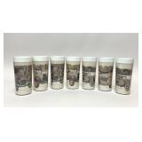 7 VTG THERMO SERV ANTIQUE CAR PLASTIC TUMBLERS