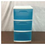 24 x 14 x 12" three drawer plastic storage