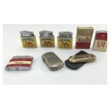 ASSORTED VTG ADVERTISING CIGARETTE LIGHTERS