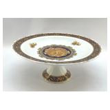 T LIMOGES BACCHUS CAKE STAND  11"