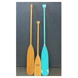 3 BOAT PADDLES, FEATHER BRAND
