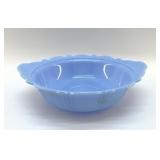 JEANETTE GLASS DELPHITE BLUE MILK GLASS BOWL