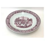 LARGE RED TRANSFERWARE BOWL
