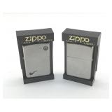 2 ZIPPO, CHROME WINDPROOF LIGHTERS