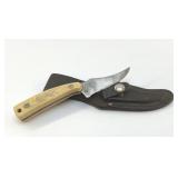 SCHRADE USA SCRIMSHAW SHARP FINGER KNIFE