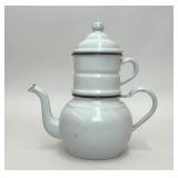 VTG ENAMEL FRENCH DRIP COFFEE TEA POT