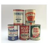 OLD OIL CANS OILZUM, WOLFS HEAD