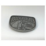 RALEIGH LIGHTS SEMI TRUCK BELT BUCKLE