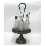 ANTIQUE VICTORIAN CONDIMENT CASTOR CRUET SET